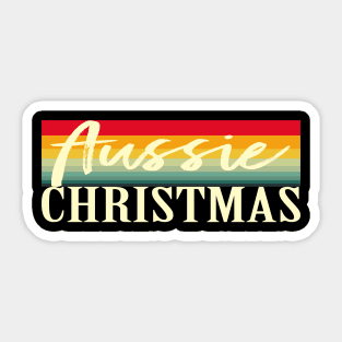 Aussie Christmas Retro Colors Sticker